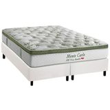 Cama Box Queen Colchao Molas Ensacadas Herval Masterpocket Monte Carlo Hr Visco Base Crc Courano Branco 158x198