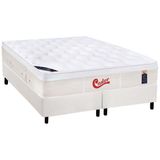 Cama Box King Colchao Molas Ensacadas Castor Pocket Gold Star Vitagel Base Crc Courano White 193x203