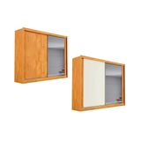 Guarda Roupa Casal 2 Portas De Correr E 4 Gavetas C Espelho Creta Peroba Off White Peroba Europa