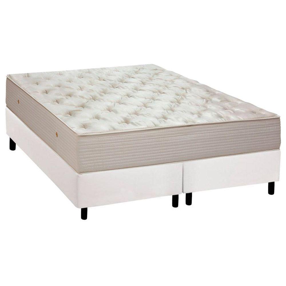 Cama Box Queen Colchao Molas Ortobom Hotelaria Multilastic Orthotel Superluxo Base Crc Courano White 158x198