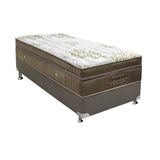 Cama Box Solteiro Colchao Molas Ensacadas Ortobom Superpocket Gold Box Suede Gray 88x188