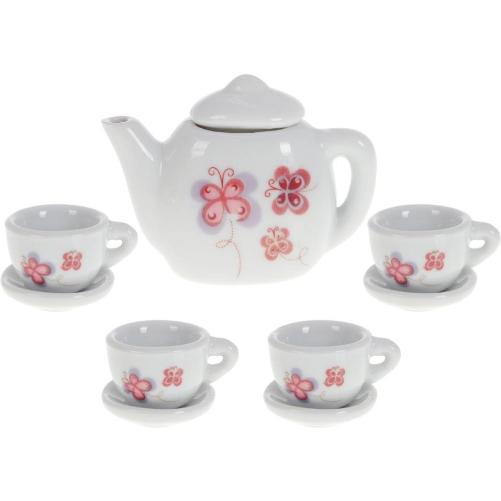 Brincando De Casinha Conunto De Cha Porcelana 9 Pcs