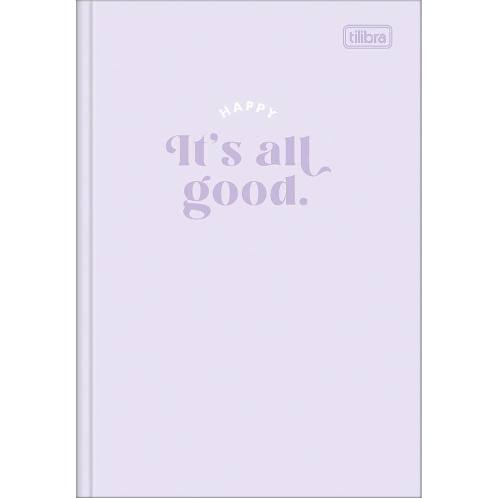 Caderno Brochura 1/4 Capa Dura Happy 80fls Gofrado