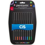 Caneta Esferografica Cis Pentonic 0,7mm 10 Cores