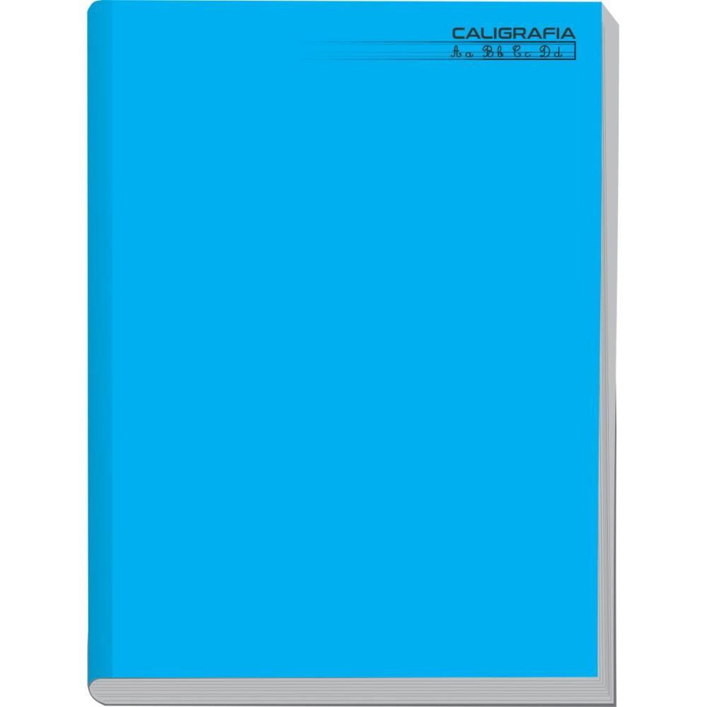 Caderno Caligrafia Capa Dura Liso 96f Brochurao Azul