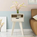 Mesa de Apoio 1 Gaveta e Nicho Vip Artely Off White