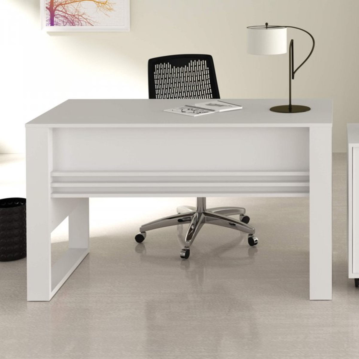 Mesa de Escritório Isadora Espresso Móveis Branco