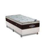 Cama Box Solteiro Colchao Molas Ensacadas Ortobom Superpocket Sleep King Box Suede White 88x188