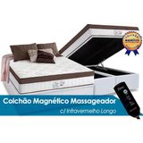 Cama Box Bau Queen Colchao C Vibro Massagem Anjos Masterpocket New King Magnetico Base Crc White 158x198