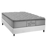 Cama Box Casal Colchao Molas Ensacadas Probel Masterpocket Perfil Springs Premium White Base Crc Courano White 138x188