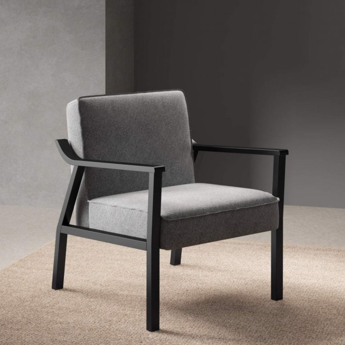 Poltrona em Madeira Maciça Antonia Volttoni Preto