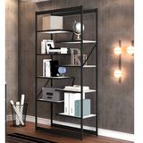 Estante Livreiro 8 Prateleiras Innovare Espresso Móveis Branco