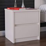 Mesa de Cabeceira 2 Gavetas Foscarini Branco