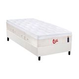 Cama Box Solteiro Colchao Molas Ensacadas Castor Pocket Gold Star Vitagel Base Crc Courano White 88x188