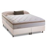 Cama Box Queen Colchao Molas Bonnel Herval Inspiracion Base Crc Courano Branco 158x198