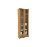Cristaleira Sala Jantar Cr6002 2 Portas C Vidro Natural Tecno Mobili