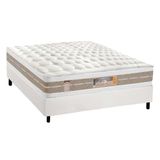 Cama Box Casal Colchao Molas Ensacadas Castor Pocket Silver Star Air Double Face Base Crc Courano White 138x188