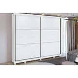 Guarda Roupa 2 Portas De Correr E 6 Gavetas Toronto C Pes Branco Lopas