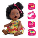 Boneca  Negra My Litte Collection Primeira Papinha