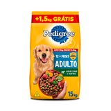 Ração Pedigree Cães Adultos Raças Médias E Grandes Carne E Vegetais Leve 15kg Pague 13,5kg