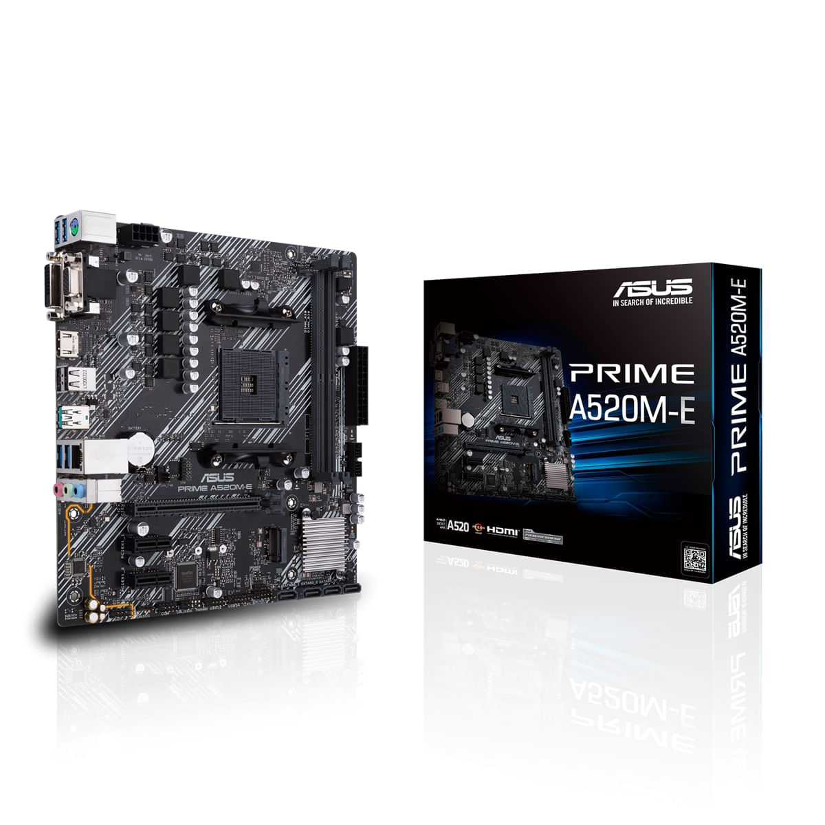 Placa-mãe Asus Prime A520m-e Amd Am4 Ddr4 Matx, Usb 3.2 Gen2, Hdmi/dvi/d-sub Asus