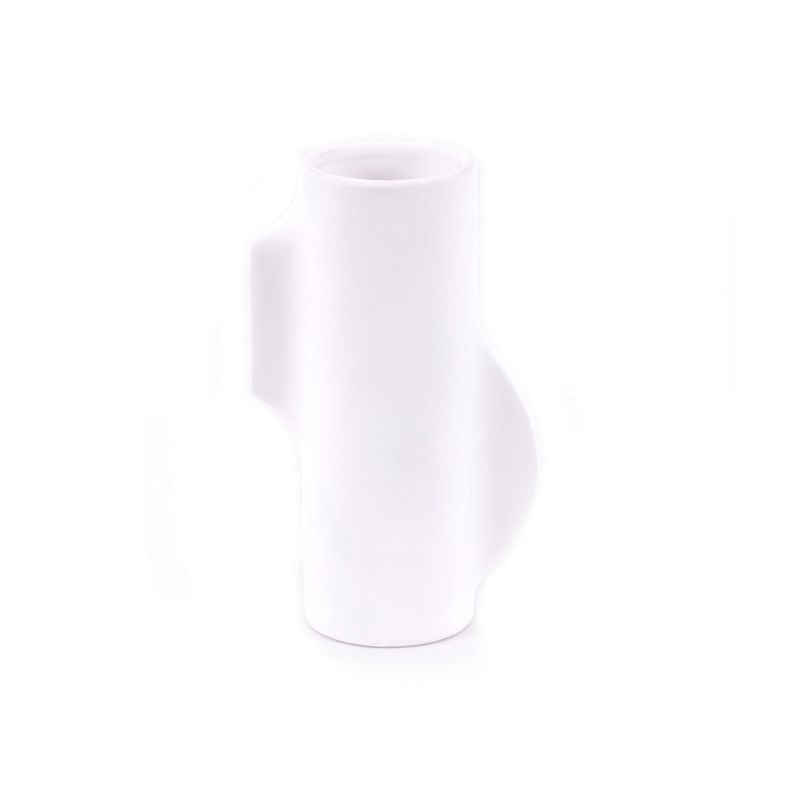 Vaso Cerâmica Delfos Iii Branco 01