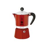 Cafeteira Italiana Vermelha Rainbow 3 Xícaras Bialetti