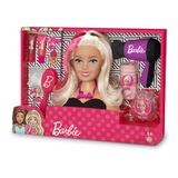 Boneca Barbie Busto Cabelo Com Mechas Para Pentear E Secador