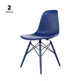 Conjunto Com 4 Cadeiras Eames Azul Bic Empório Tiffany Base Em Polipropileno