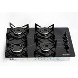 Fogão Cooktop Com Mesa De Vidro Pop 4 Bocas Braslar