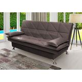 Sofá Cama Pérsia 3 Lugares Suede Veludo Tabaco - King Kong