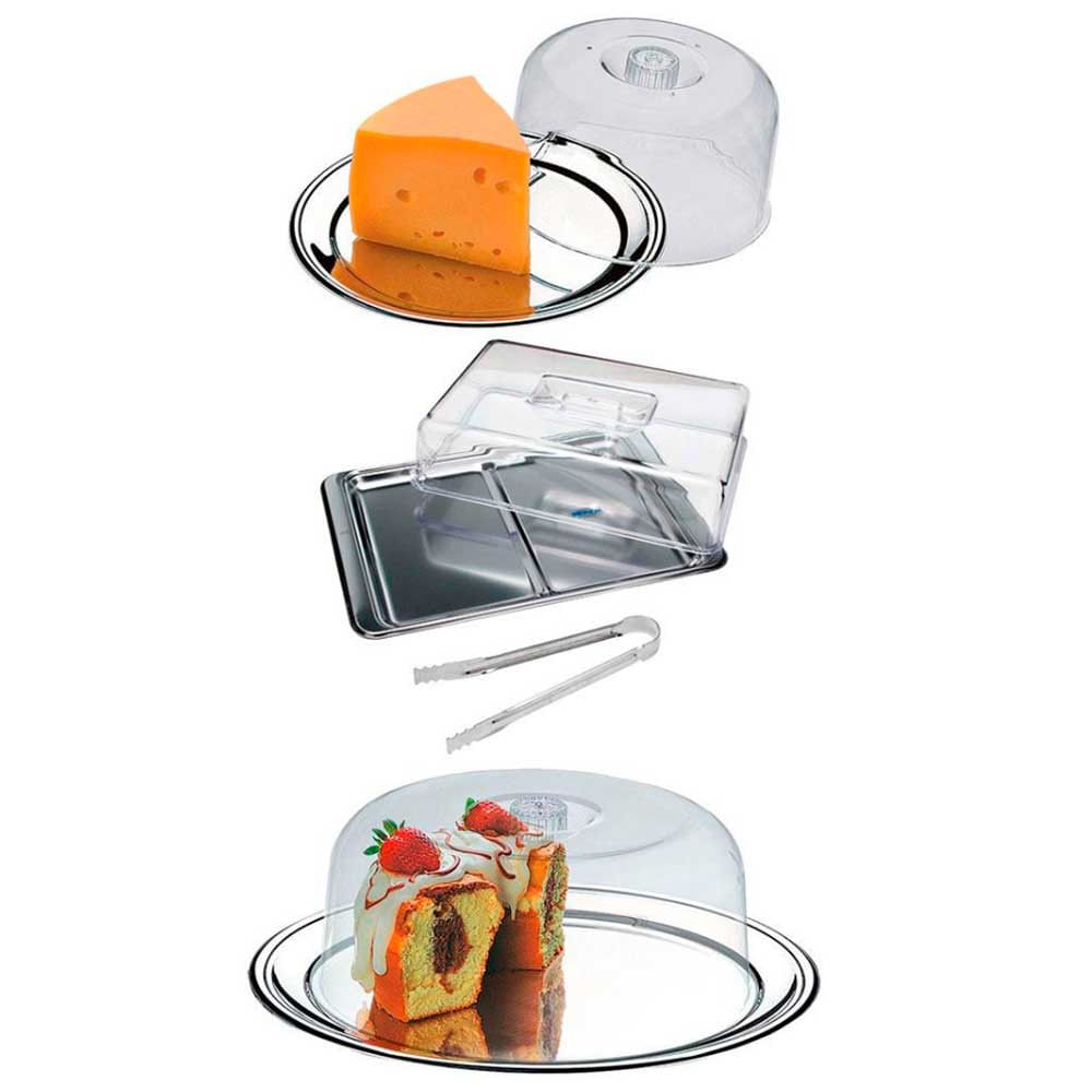 Conjunto Matinal Brinox Com Porta Bolos - 3 Peças