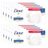 Kit Sabonete Em Barra Dove Original Branco 90g 6 Sabonetes - Com 10 Unidades