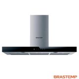 Coifa de Parede Brastemp 90 cm Tbox com 03 Velocidades + Turbo, Painel Touch, Timer, Inox - BAE90AR