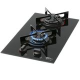 Fogão Cooktop Fischer 2Q Fit Line Gás Mesa Vidro Bivolt