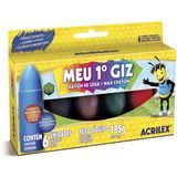 Meu Primeiro Giz de Cera Acrilex 6 cores