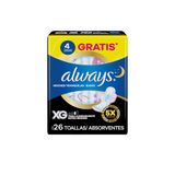 Absorvente Noturno Always Noites Suaves 26un