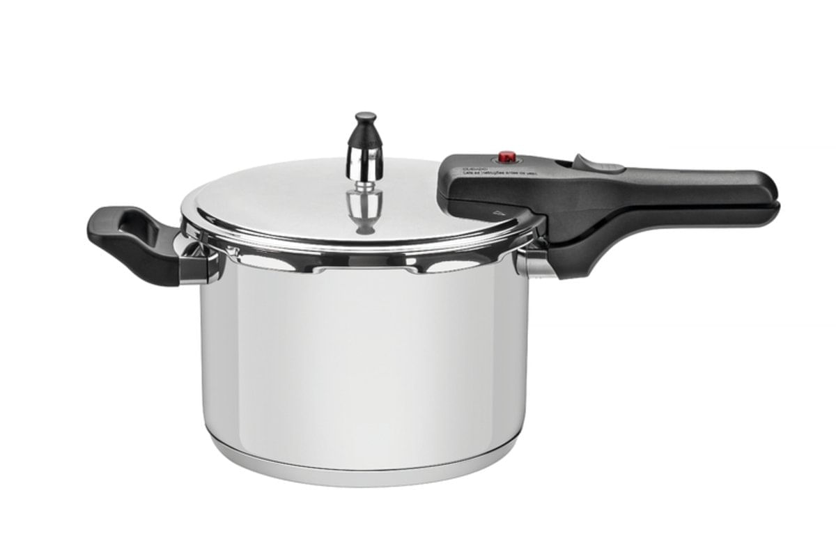 Panela de Pressão Tramontina Brava em Aço inox com Fundo Triplo 20 cm 4,5 L