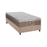 Cama Box Solteiro Colchao Molas Probel Prolastic Guardian Base Crc Suede Clean 88x188