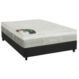 Cama Box Casal Colchao Molas Ensacadas Castor Pocket Eurotop Summer Amp Winter Base Crc Suede Gray 138x188