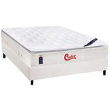 Cama Box Casal Colchao Molas Pocket Ensacadas Castor Gold Star Slx Vitagel One Face Base Crc Courano White 138x188