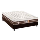 Cama Box Casal Colchao Molas Pocket Ensacadas Castor Silver Star Air Hibrido Base Crc Suede Brown 138x188