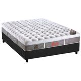 Cama Box Casal Colchao Molas Castor Pocket Light Stress Oxygen New Plush Base Crc Suede Gray 138x188