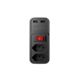 Adaptador Eletrico Carregador Tomada Usb Duplo Eac 202 Intelbras Preto