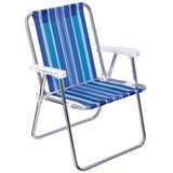 Cadeira de Praia Dobrável em Alumínio  MOR Colorida 2101