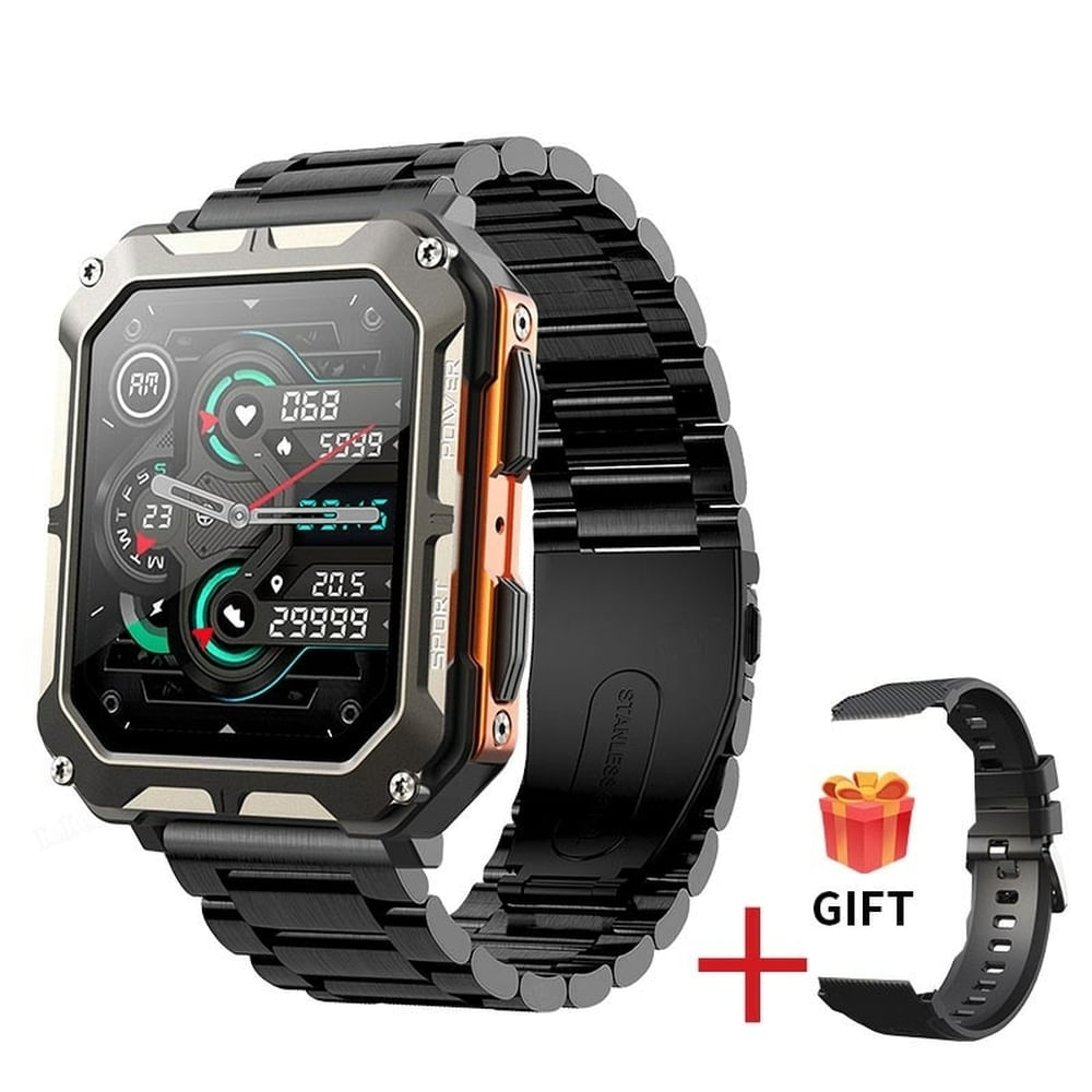 Relógio Smartwatch Masculino Foxbox 8763ewe À Prova D&#39;água Laranja Chamada Bluetooth