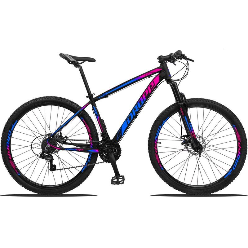 Bicicleta Dropp Z3 Disc H T15.5 Aro 29 Susp. Dianteira 21 Marchas - Azul/preto/rosa
