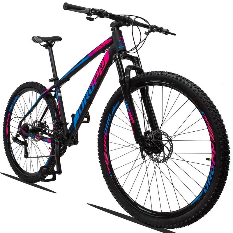 Bicicleta Dropp Z3 Disc M T15.5 Aro 29 Susp. Dianteira 21 Marchas - Azul/rosa