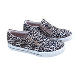 Tênis Feminino Slip On Iate Animal Print Onça Flatform Lançamento