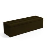 Calçadeira Baú Ursa 140 Para Cama De Casal N-027 Veludo Marrom Chocolate Aradecor